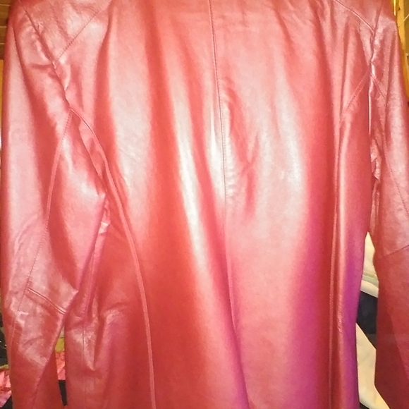 Genuine leather, dark red Worthington - Picture 2 of 3